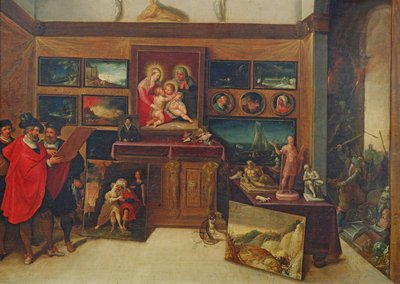 Der Ausstellungsraum des Amateurs, ca. 1620 von Hieronymus II Francken